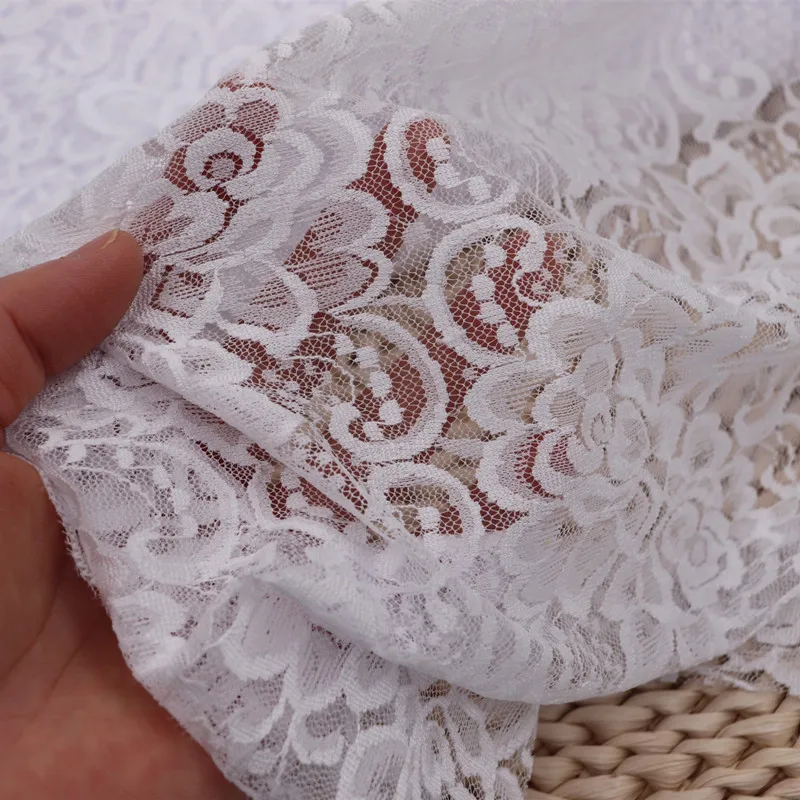 

1 Yard, Many Colors Flower Stretch Lace Trim Continuous Ribbon Elastic Fabric 30cm Wide Sewing Dress Skirt DIY Handcrafts FL243
