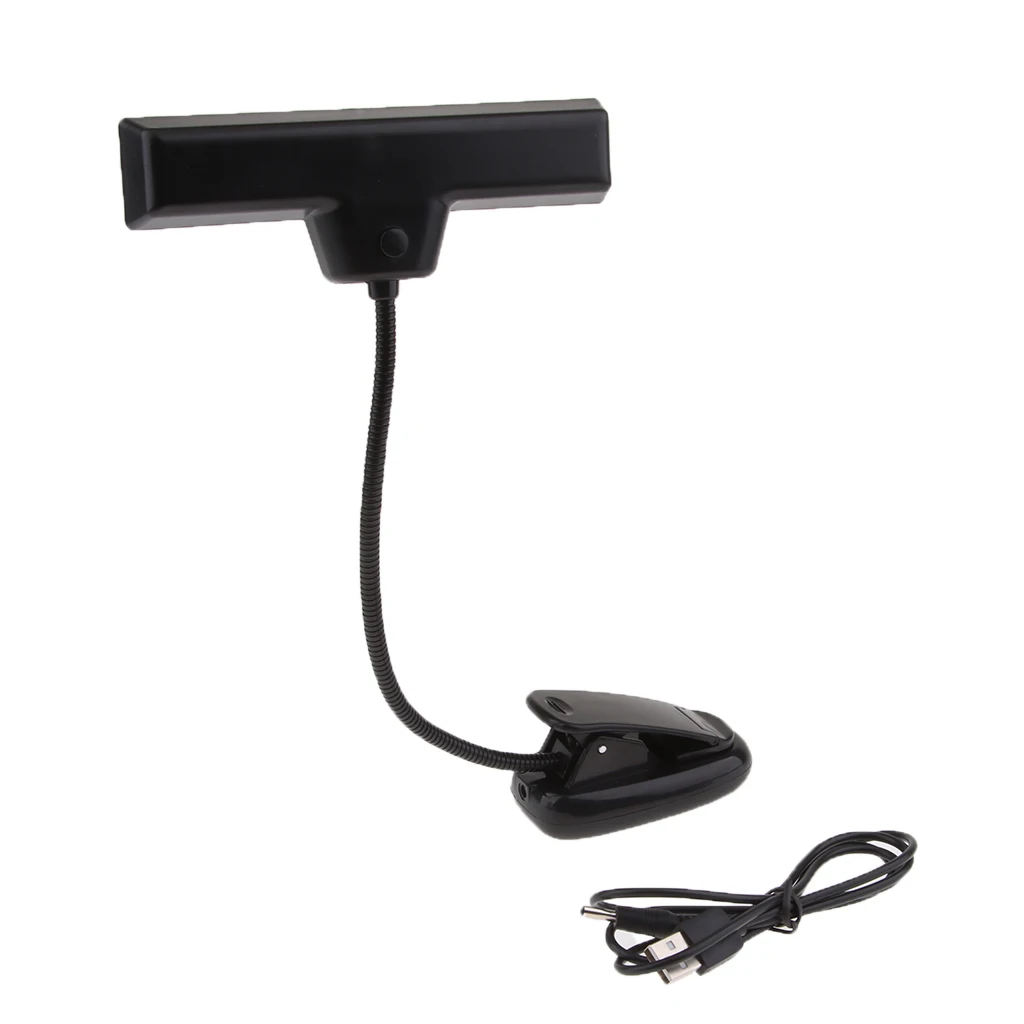 USB перезаряжаемая Музыкальная подставка с зажимом 10 ярких светодиодных ламп