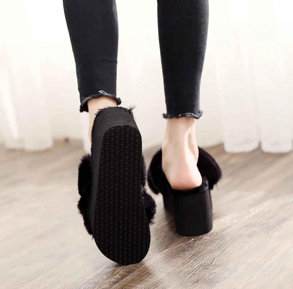 Женская обувь с открытым носком повседневные домашние теплые хлопковые Тапочки