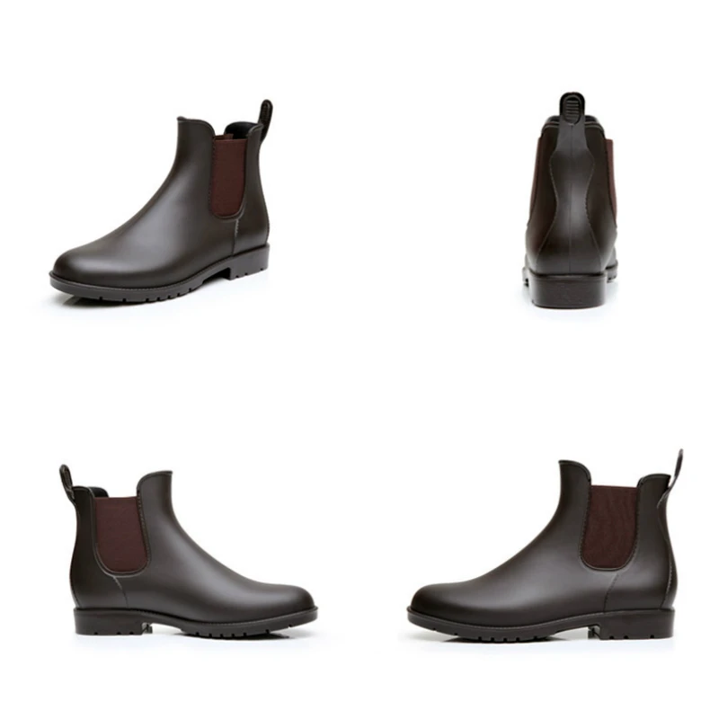 2020 новые женские ботинки Челси сапоги для дождя Унисекс Женские Обувь лодыжки