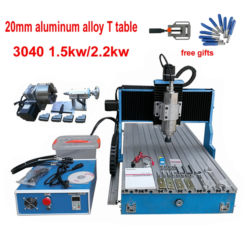 ЧПУ 3040 4 axi гравировальный станок cnc3040 2200 Вт оси CNC Router квадратный линии