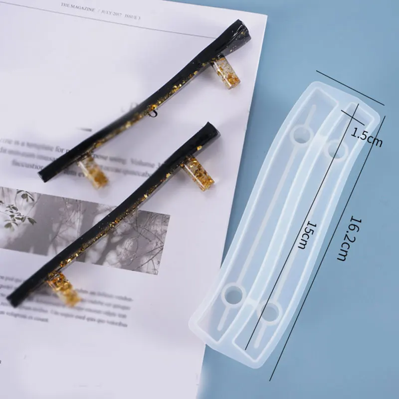 

Silicone Mold DIY Decorative Handle Clear Fruit Tray Handle Mold Resin Crystal Epoxy Mold Bending Cake Kitchen Supplies