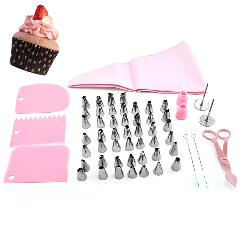 

60-piece Decorating Mouth Set Cake Cream Decorating Mouth Milking Device Decorating Nails Baking Tool
