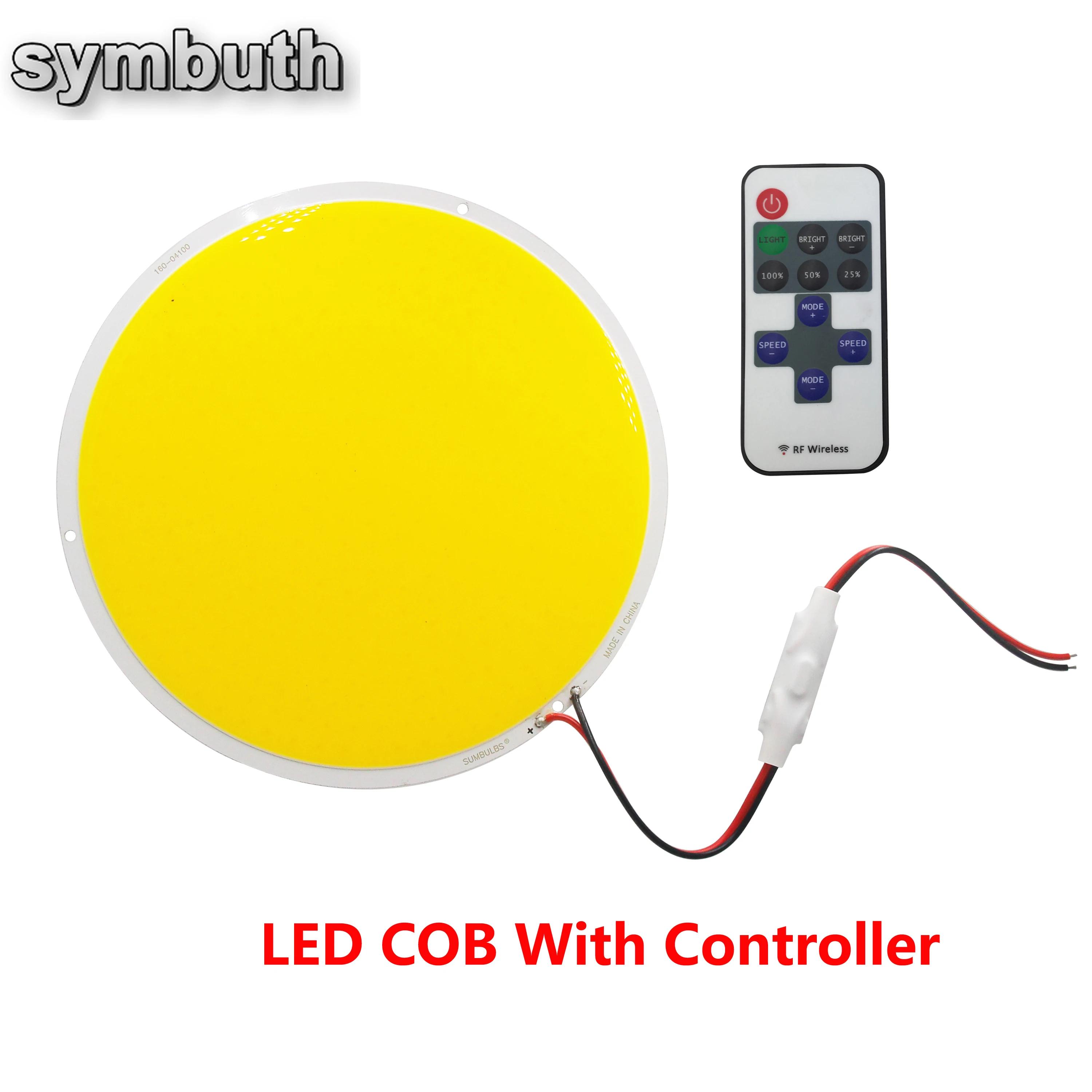 Diameter 160mm Circular DC 12V LED COB Light Source Dimmable Round Super Bright LED with Dimmer Remote Controller