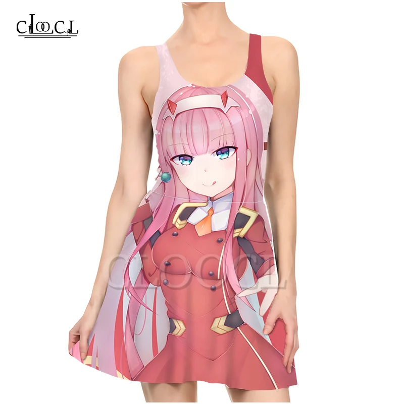 CLOOCL аниме дорогой в Franxx Zero Two Модное 3D Платье с принтом дамское летнее новое