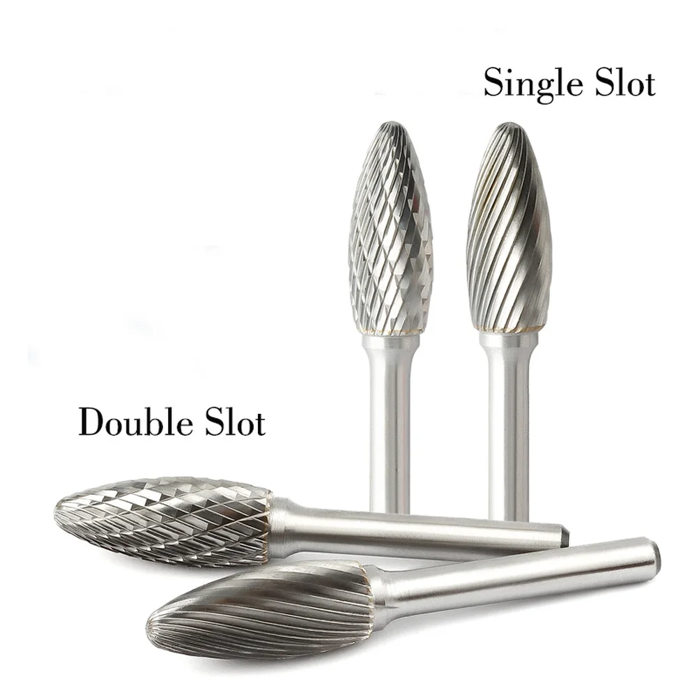 

Torch Shape Rotary File Wood Carving Tool 1pcs Milling Cutter Tungsten Steel Carbide Grinding Head H-Type Rotary Drill Die Grind