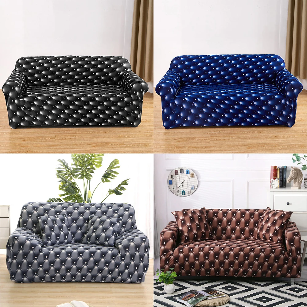 Домашний защитный чехол для дивана эластичное покрытие 1-4 места с принтом в виде