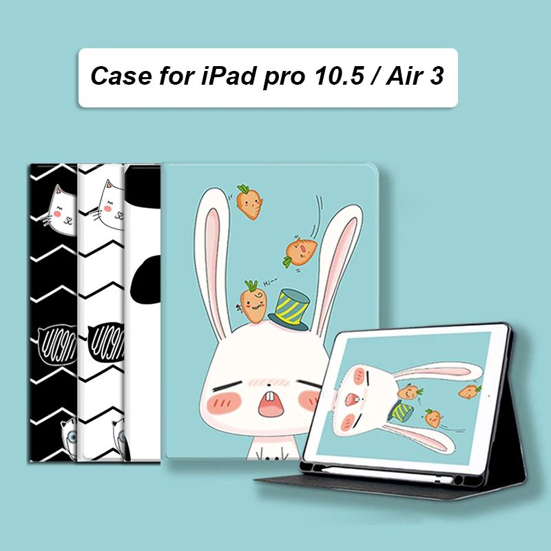 

Smart Case for iPad Air 3 2019 Pro 10 5 with Pencil Holder Cover A2152 A2153 Leather Stand Funda Tablet Case for iPad 10.5 2017