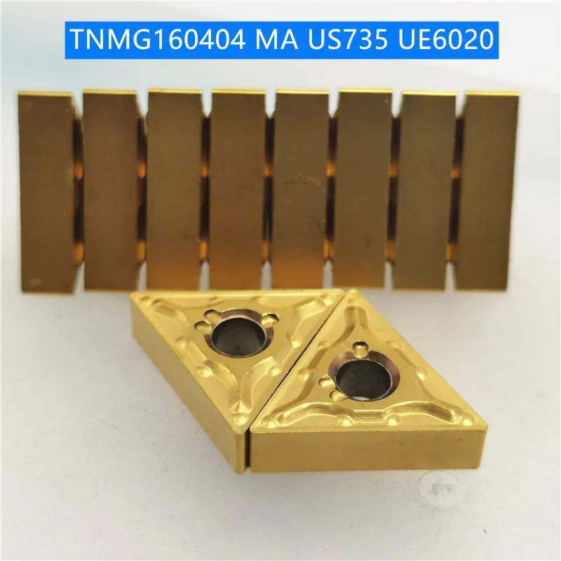 10 шт. TNMG160404 US735 внешние токарные инструменты TNMG 160404