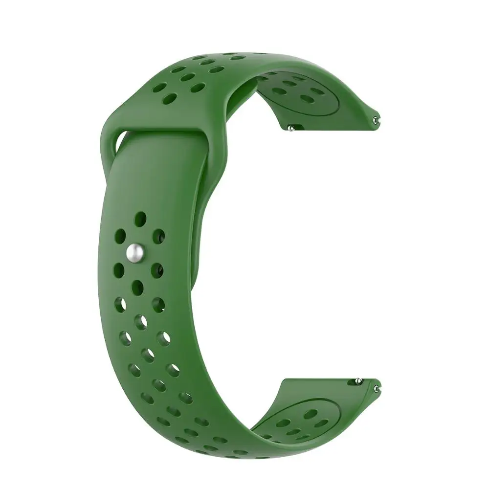 ArmyGreen Спортивный 20 мм силиконовый браслет для samsung Galaxy Watch Active band/браслет для Garmin Vivoactive 3 Forerunner 245 245M - Цвет ремешка: ArmyGreen