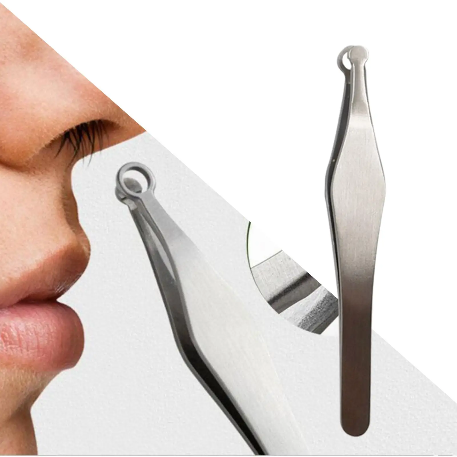 

Professional Nose Hair Tweezers Shaving Trimmer Round-tipped Make Up Tools