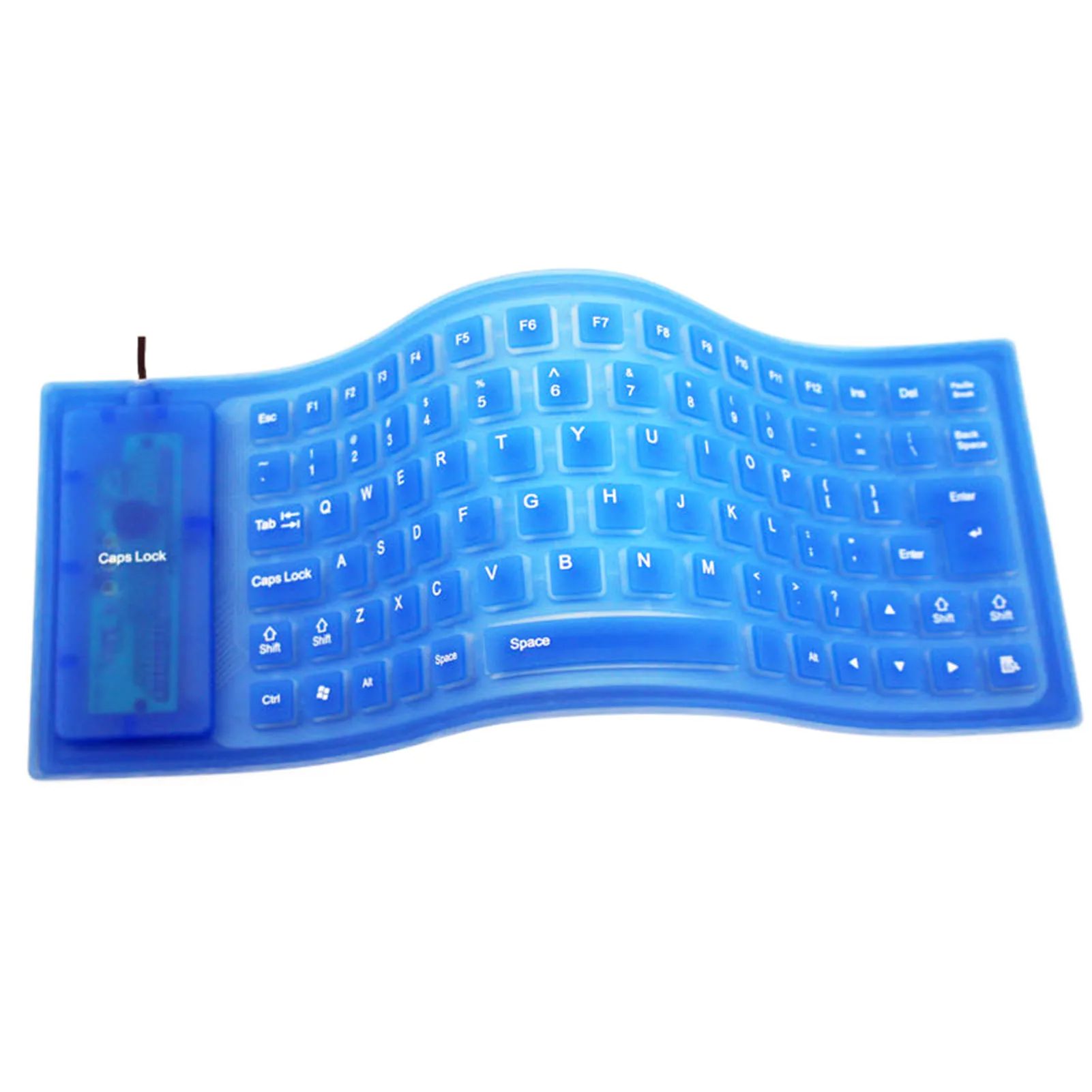 

85Keys Foldable Soft Silicone Mute USB Wired Mini Keyboard Computer Accessory