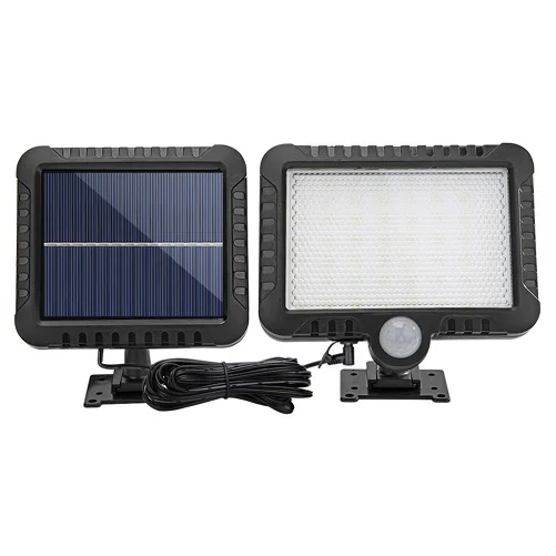 COB 100LED открытый солнечный светильник PIR датчик движения Водонепроницаемый Открытый Путь ночной Светильник ing инфракрасный датчик садовый светильник - Испускаемый цвет: 56LED