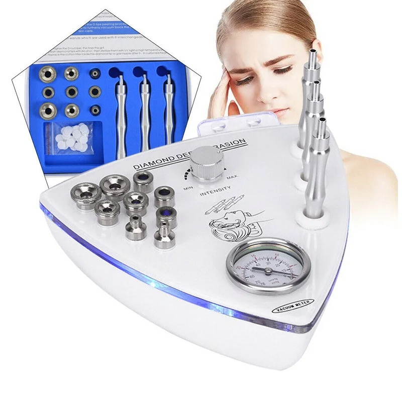 3 IN 1 Diamond Microdermabrasion Dermabrasion Facial Peel Vacuum Beauty Machine Skin Care Instrument Face Cleaner for Beauty Spa