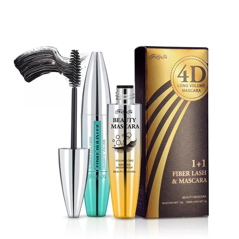 Тушь для ресниц из шелкового волокна 4D водостойкая 2 шт./компл.| |