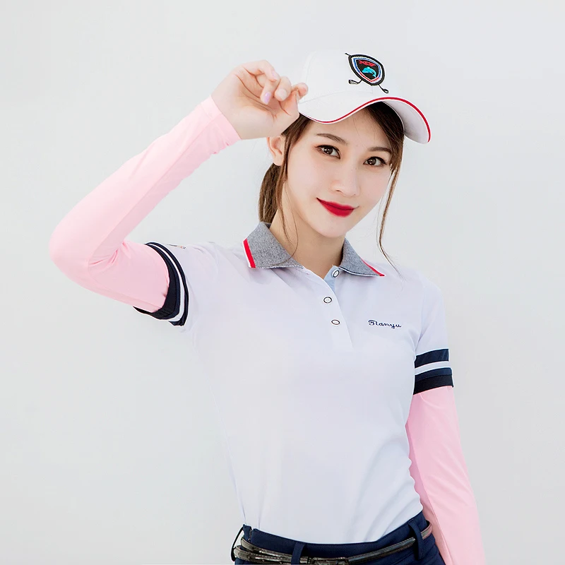 TTYGJ Golf Женская Солнцезащитная одежда летняя сетчатая Базовая шелковая