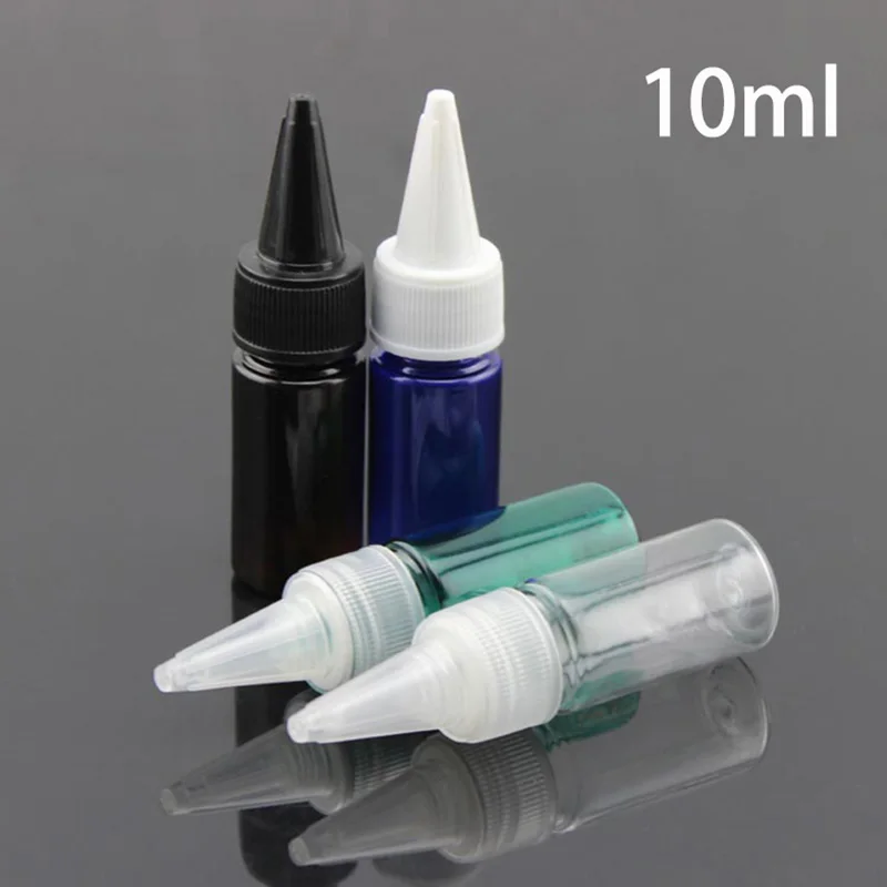 

Пластиковая бутылка с острыми крышками для косметики, 10 мл