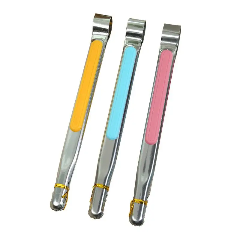 

Silicone Food Tong Stainless Steel Kitchen Tongs Silicone Non-slip Cooking Clip Clamp BBQ Salad Tools Grill Kitchen Accessories