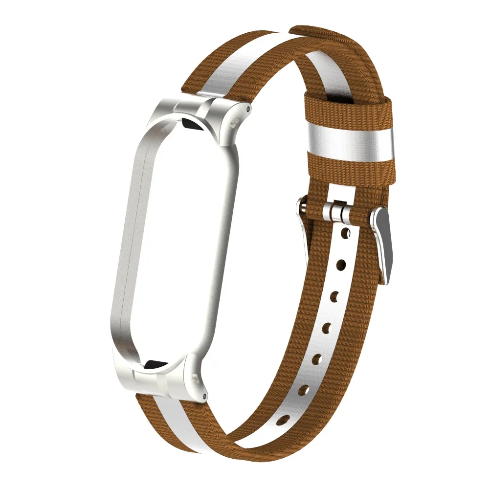 

Nylon Strap for Xiaomi Mi Band 5 Correa Mi Band 5 4 3 Stainless Steel Watch Bracelet Watchband for Mi Watch Pulseira Mi Band 5 4