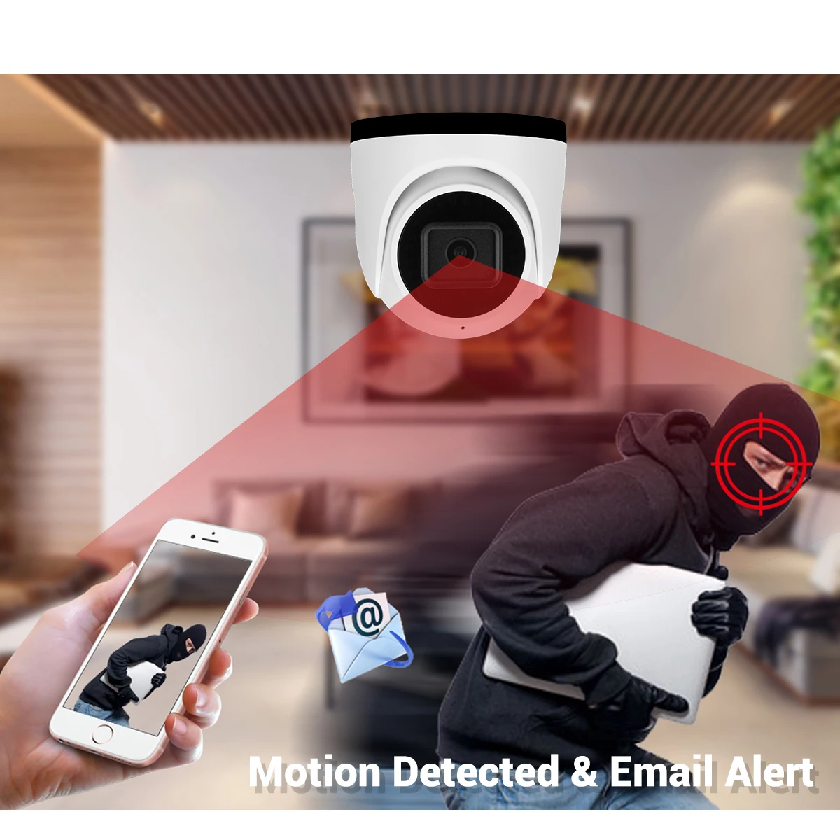 IP камера Brillcam 8 Мп 4K POE H.265 Onvif небольшая металлическая купольная инфракрасная