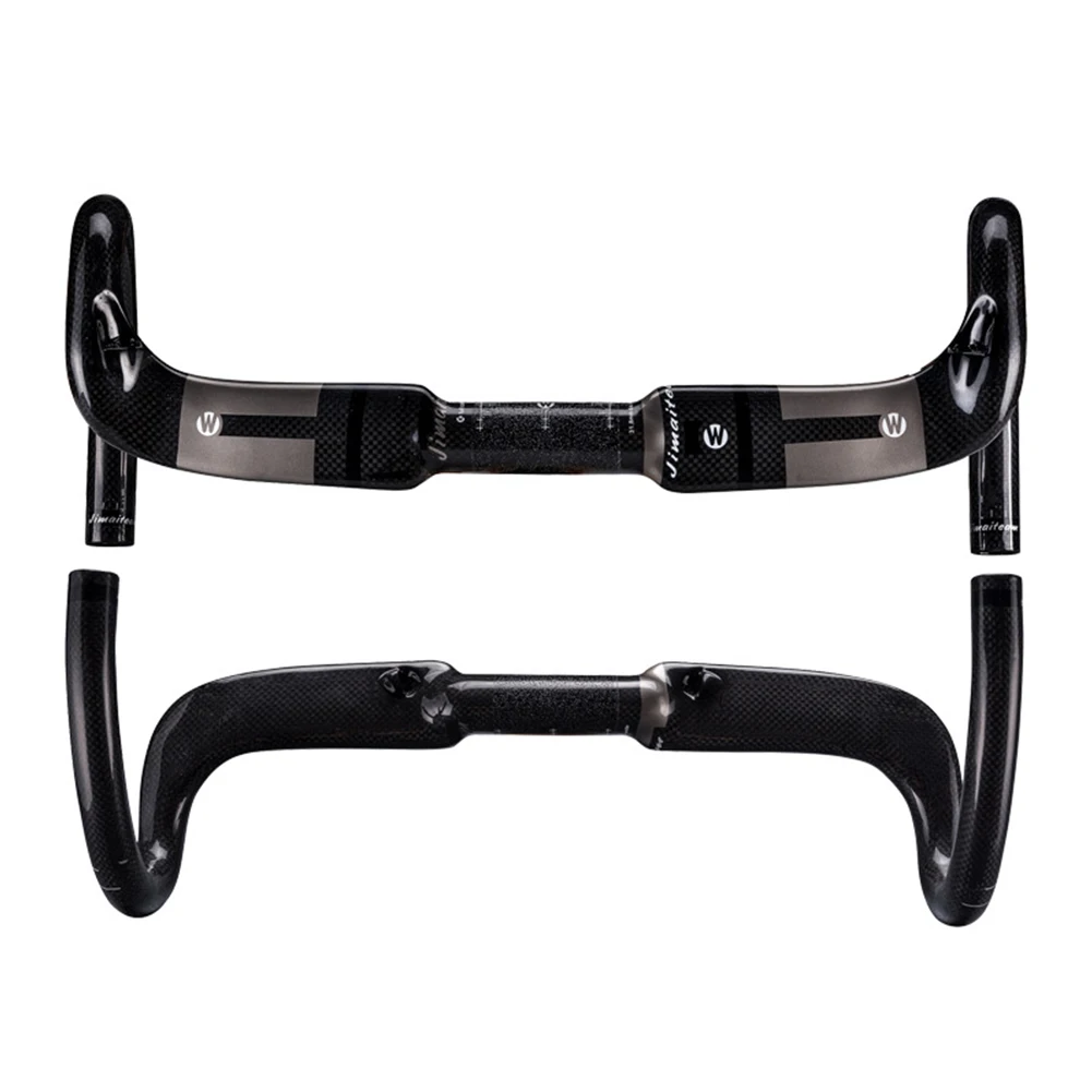 

JIMAITEAM Road Bike Handlebar 31.8mm Carbon Fiber Bent Handlebar Bar MTB Handlebar Carbon Road Bicycle Handle Bar Bicycle Part