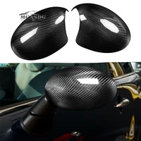 real carbon fiber car side mirror cover caps fit for mini cooper r53 2002 2006