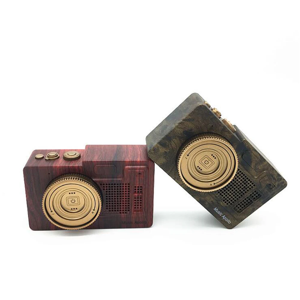 Ретро деревянная камера Bluetooth динамик мини беспроводной портативный s Поддержка