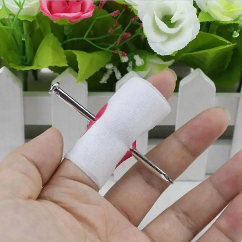 5pcs Nail Through Finger With Bandage Fake Bloody Novelty Fancy Dress Prank Party Thru Thumb Gauze Halloween | Игрушки и хобби