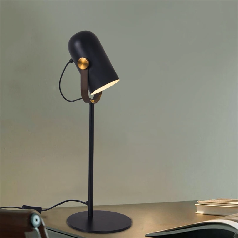 

European Minimalist Modern Table Lamp Iron Desk Light for Living Room Bedroom Study Learning Lamp Indoor Home Lighting Fixtures