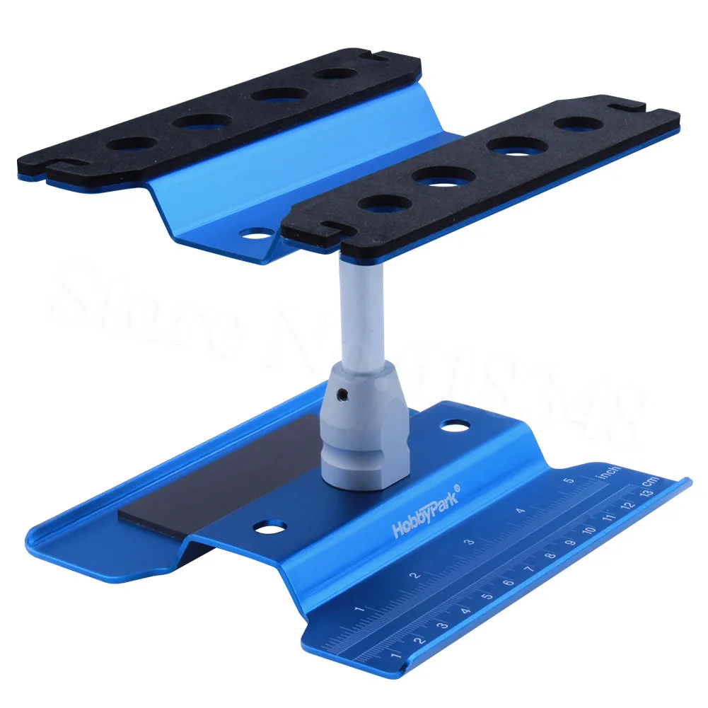 Blue 2709 Алюминиевая машина из сплава RC рабочий стенд ремонтная рабочая станция вращение на 360 градусов лифт или ниже для моделей 1/8 1/10 масштаб - Цвет: Blue 2709