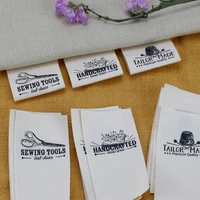 custom sewing labels washable cotton clothing labels personalized handmade cotton personalized logos or texts 5277
