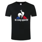 Футболка Le Coq Sportif 3D для мужчин и женщин, свободная рубашка для бега, костюм с короткими рукавами для мотогонок, модная мужская футболка оверсайз