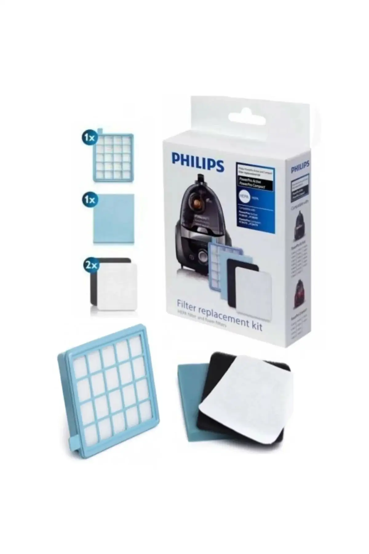 

MHK Parts Philips Powerpro Compact Fc 8476/92 Animal Compatible Hepa Filter Set