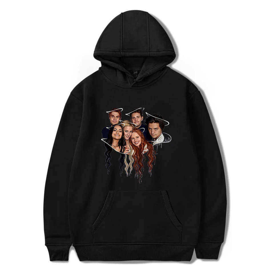 

Riverdale Print Loose Hoodies Women's Sweatshirt Autumn Valley Town Boys Girls Hooded Pullover Casual Black Casual Hoody xxs-4xl