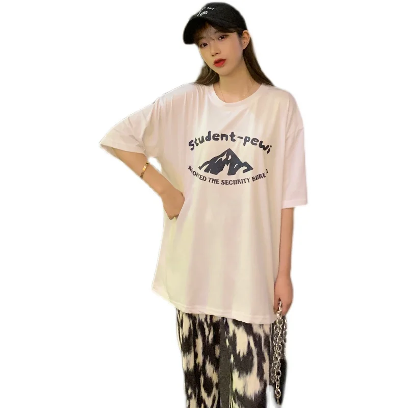 

Summer new Korean version of the tide loose-fitting personality short-sleeved T-shirt