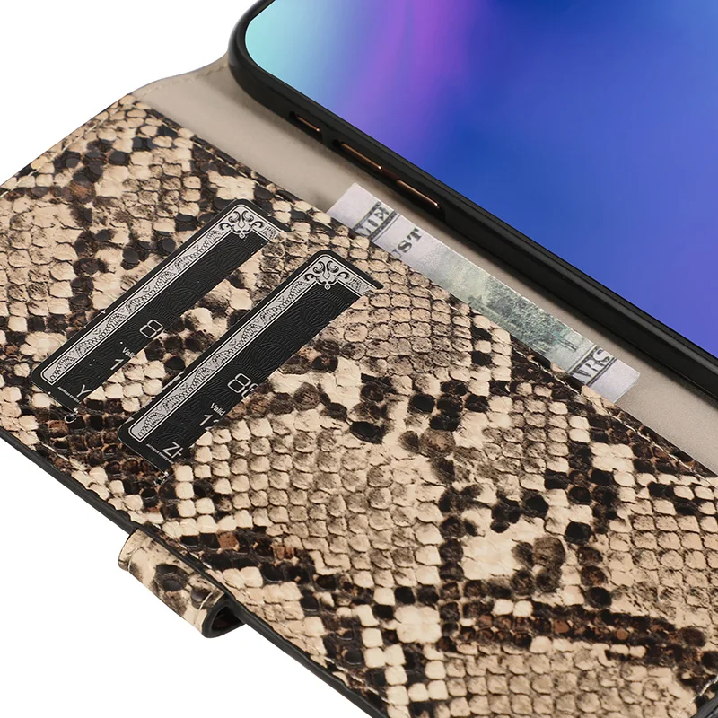 Чехол-бумажник на застежке-молнии из змеиной кожи для Iphone 11 Pro Max, чехол из искусственной кожи для Iphone 11 Max samsung S8 S9 Plus Etui