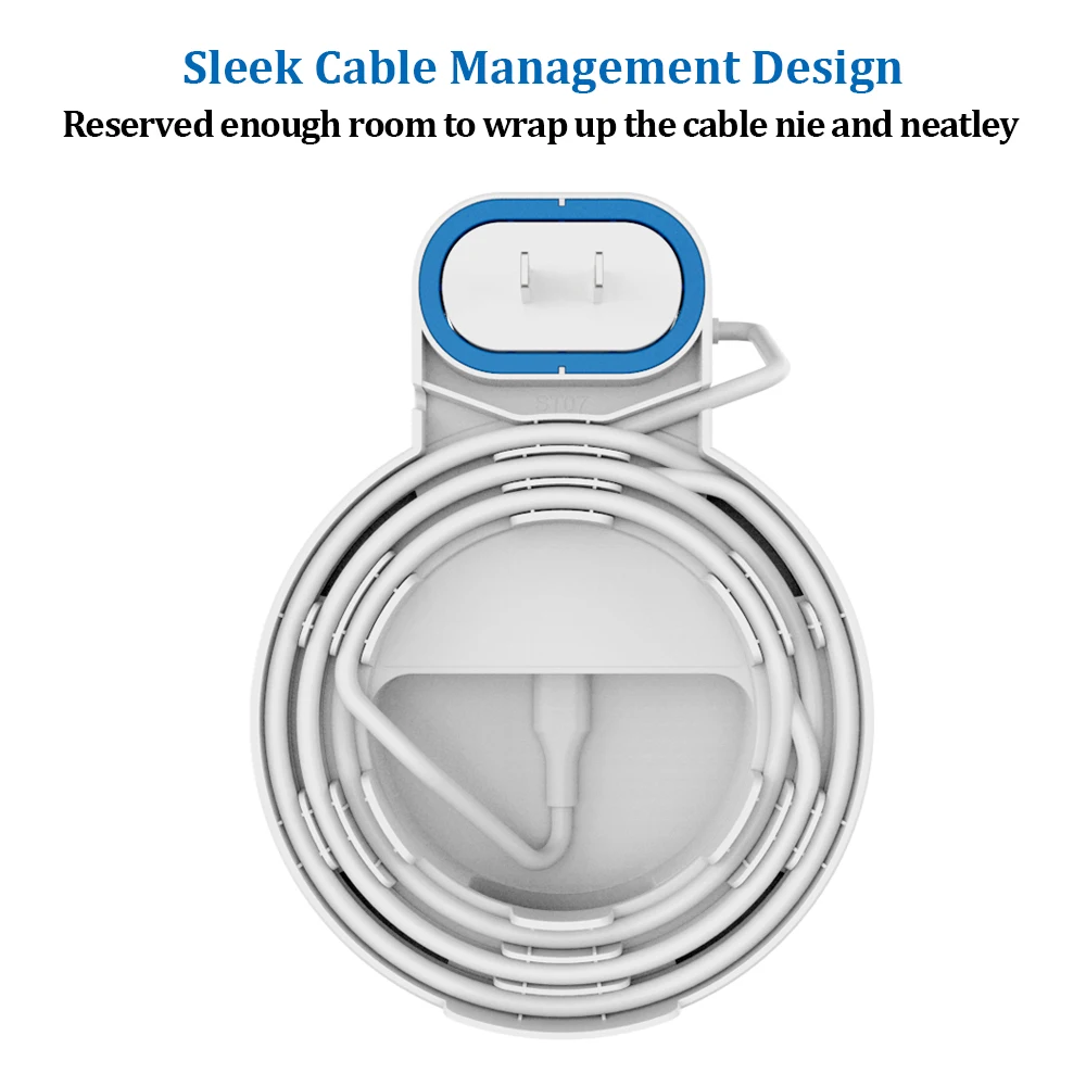 Белый настенный кронштейн для Google Wifi с намоткой кабеля безопасный и простой в