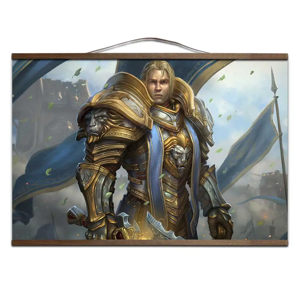 12 World of Warcrafts Битва за Azeroth плакат Sylvanas Anduin Jaina плакат с твердой древесины подвесной прокрутки украшения живопись - Цвет: 12