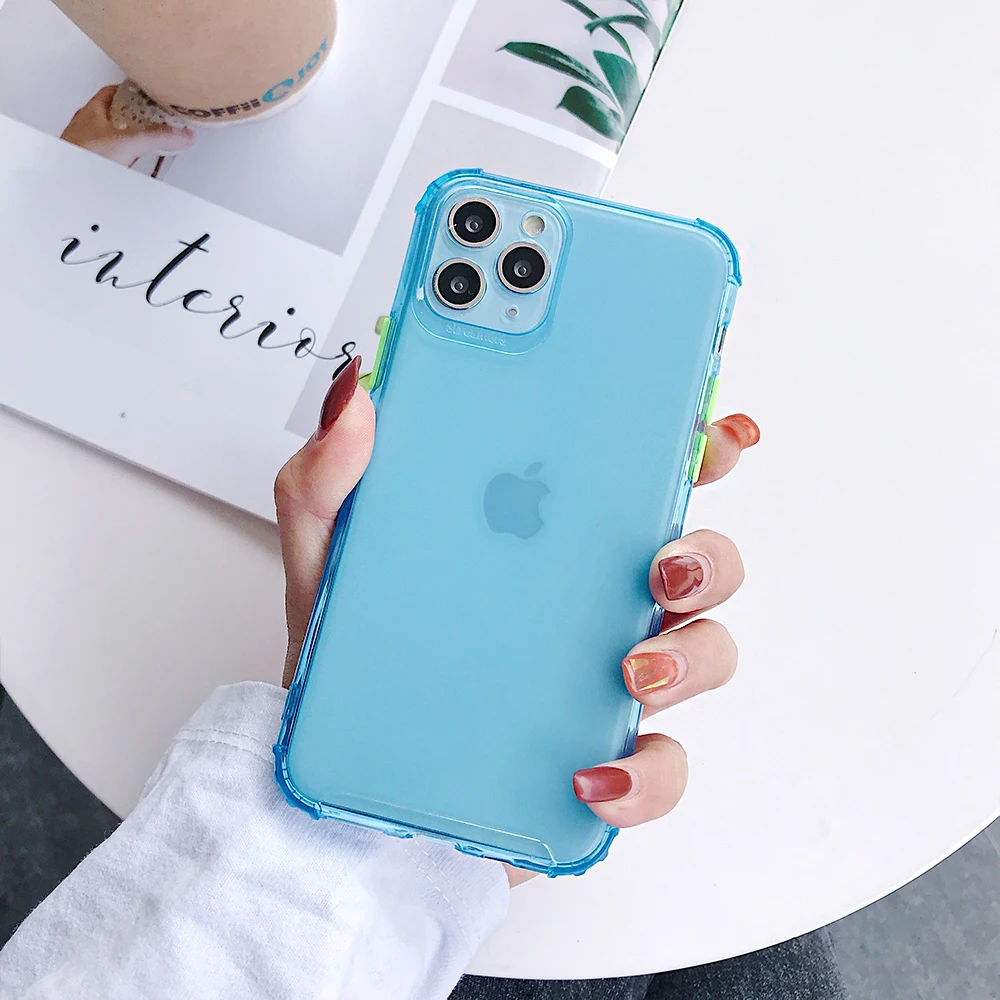 Fluorescent Bumper Hard PC Shockproof Phone case For Note10 pro plus M10 M40S A10 A750 A70 A50 A51 A30 A20E A10S A9 Starpro 2018 | Мобильные