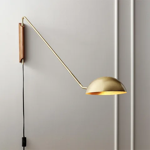 Настенное освещение, итальянский современный дизайн, металлический домашний декор, вращающийся длинный кронштейн для гостиной, дивана, настенная лампа с деревом