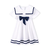 pureborn toddler infant baby girl sailor dress bowknot sailor collar summer breathable cotton beach holiday baby girl clothes