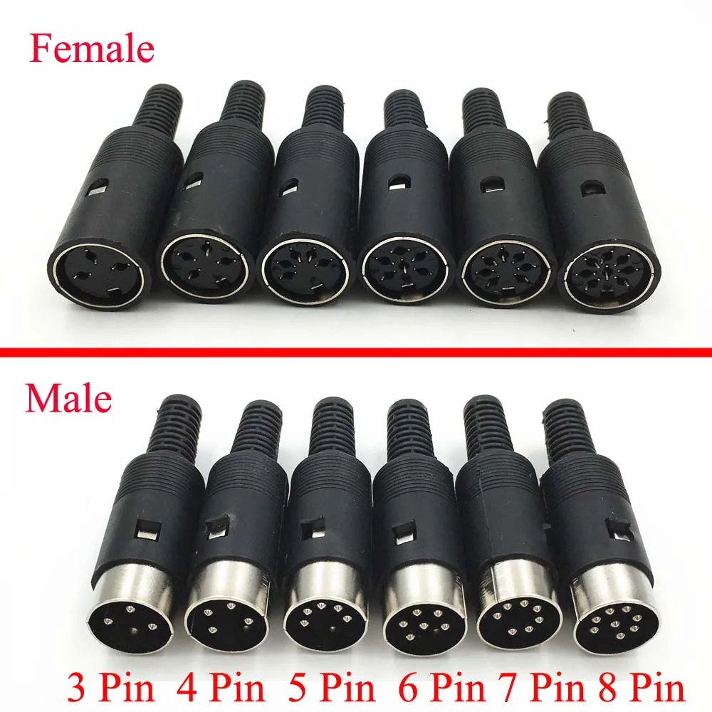 50 шт. 3/4/5/6/7 Pin DIN Plug / 8 или socket Кабельный соединитель DIY|connector diy|connector plugplug connector |