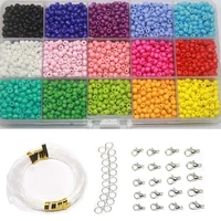 3mm millet bead set diy handmade beads 15 ribbon line jewelry making colorful millet beads bracelet necklace beaded material