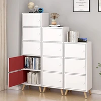 nordic free combination bookcase bookcase simple modern shelf with door bookcase landing simple student small bookcase