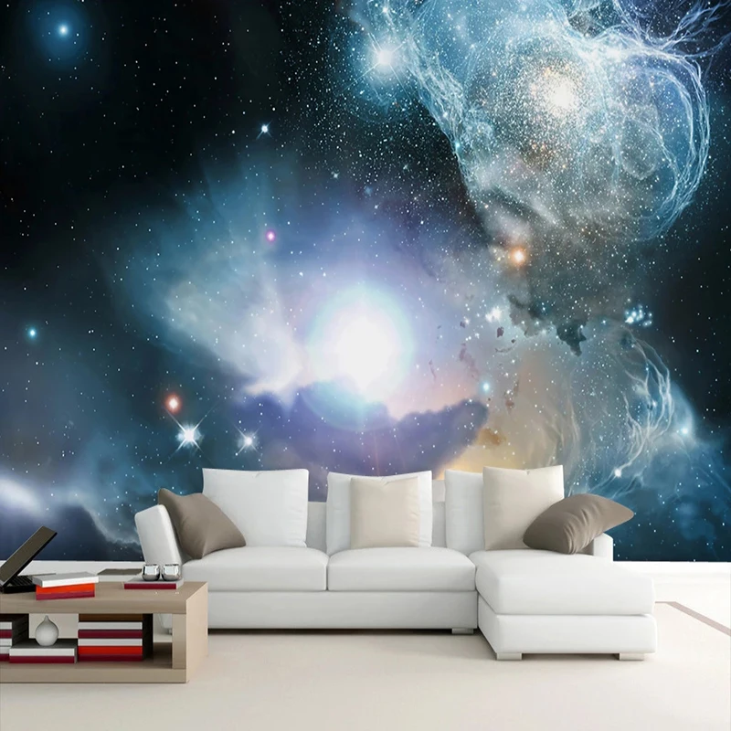Пользовательские Настенные обои 3D красивое звездное небо настенная живопись
