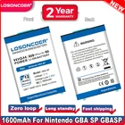 Перезаряжаемый литий-ионный аккумулятор LOSONCOER 1600 мАч SP для Nintendo GBA SP GBASP, высококачественный аккумулятор Gameboy SPNDS
