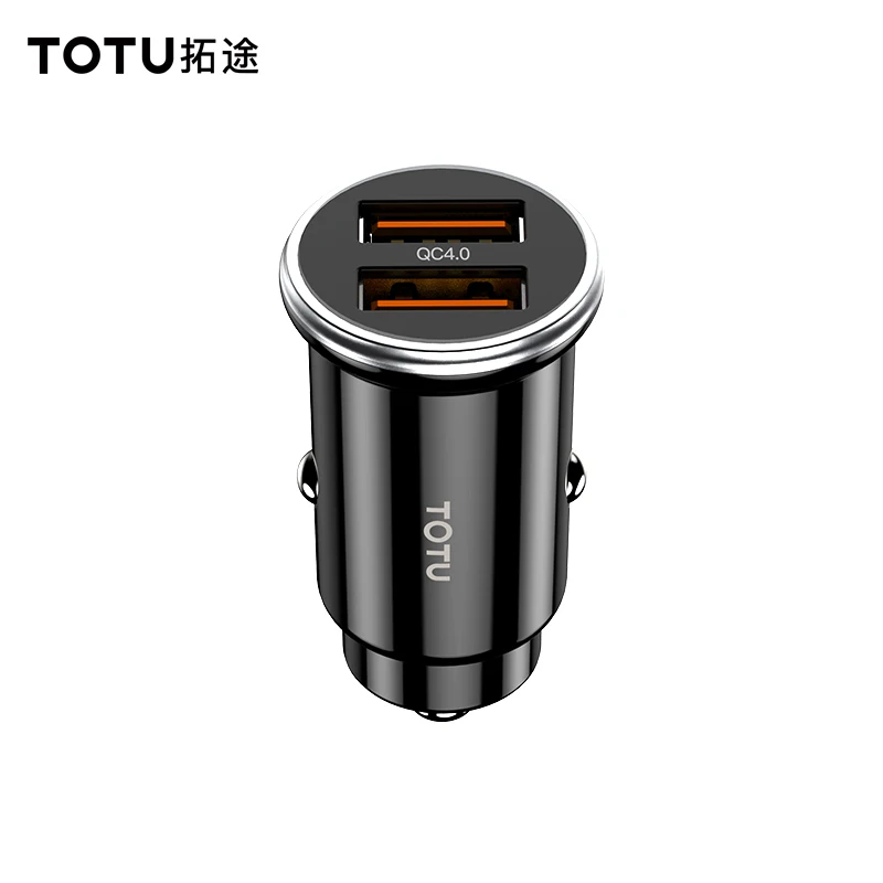 Универсальное автомобильное зарядное устройство TOTU QC4.0 с двумя USB портами для iPhone