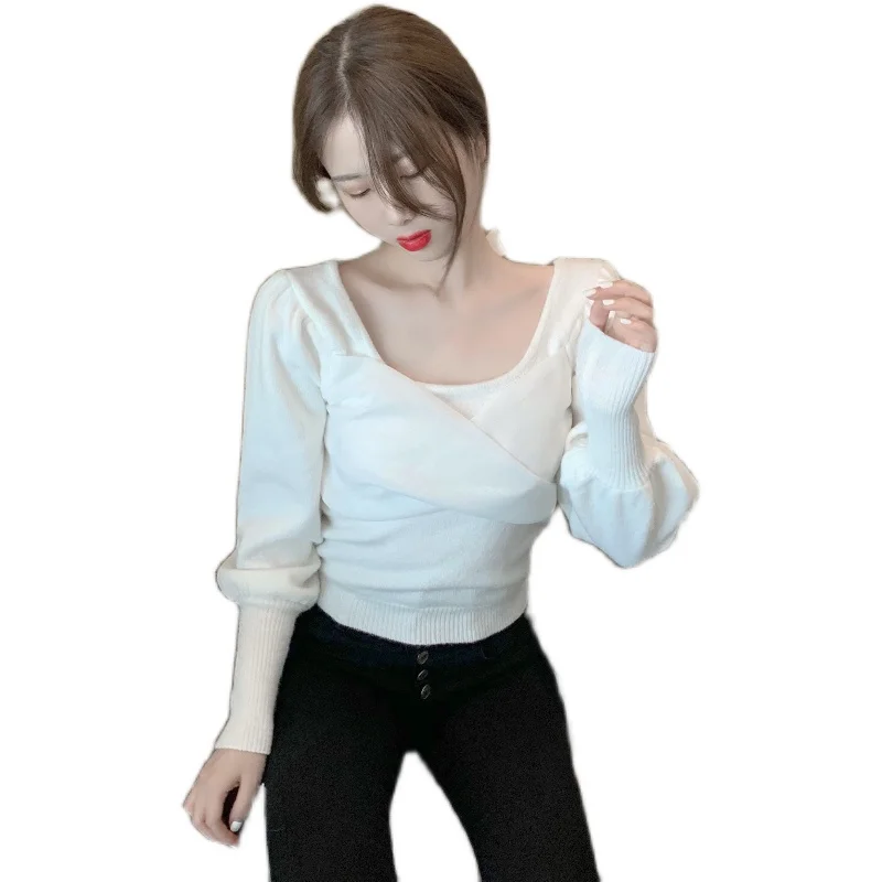 

Set of knitting sweater female head han edition bowknot receives new winter long sleeve top coat of cultivate one's morality