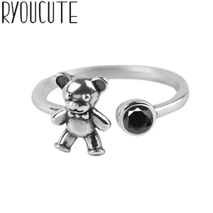 Богемные винтажные кольца с большим медведем для женщин, богемные антикварные серебряные кольца на костяшки, ювелирные изделия в стиле бохо, 2021