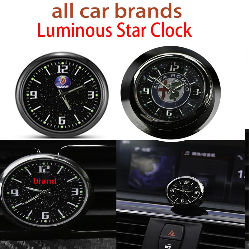 Светящиеся автомобильные часы Sportiva на приборную панель с воздушным зажимом для